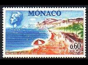Monaco Mi.Nr. 830 100 J.Monte Carlo, Fürst Rainier III, Strandpromenade (0,60)