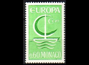 Monaco Mi.Nr. 836 Europa 66, stilis. Boot und CEPT Inschrift (0,60)