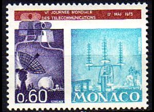 Monaco Mi.Nr. 1082 Weltfernmeldetag, Satellitenbodenstation (0,60)