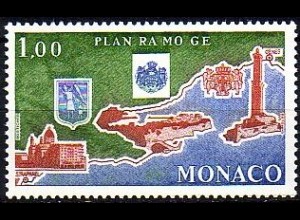 Monaco Mi.Nr. 1318 Küstengewässerschutz, Küste und beteiligte Städte (1,00)