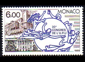 Monaco Mi.Nr. 1939 UPU, Fürstenpalast Monaco, Weißes Haus Washington (6,00)