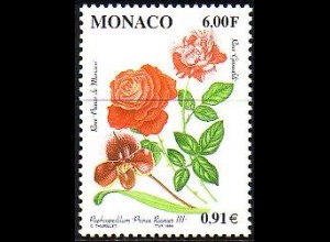 Monaco Mi.Nr. 2446 Blumenzüchtungen, Rose und Orchidee (6,00/0,91)