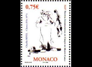 Monaco Mi.Nr. 2780 Zirkusfestival 2006, Clown Charlie Rivel (0,75)