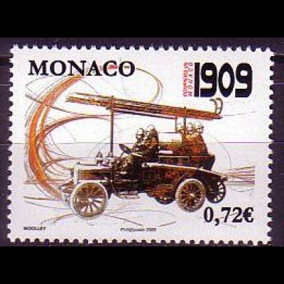Monaco Mi.Nr. 2917 100 Jahre Feuerwehr, Leiterwagen (0,72)
