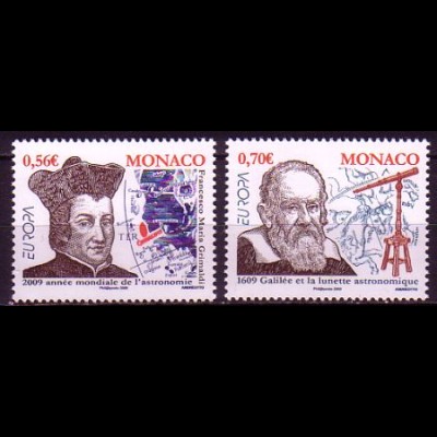 Monaco Mi.Nr. 2939-40 Europa 09, Astronomie (2 Werte)