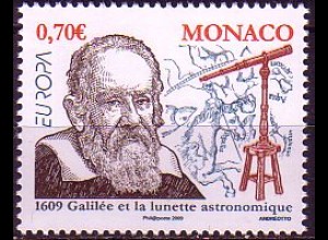 Monaco Mi.Nr. 2940 Europa 09, Astronomie, Gallilei, Mathematiker Physiker (0,70)