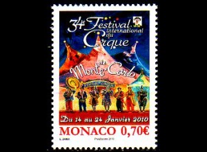Monaco Mi.Nr. 2975 34. Int. Zirkusfestival, Plakat Clownparade (0,70)