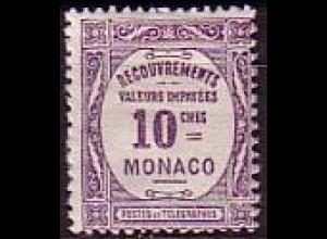 Monaco Mi.Nr. P 22 Postauftragsmarken, Ziffernzeichnung (10)