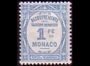 Monaco Mi.Nr. P 25 Postauftragsmarken, Ziffernzeichnung (1)
