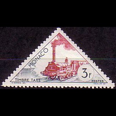 Monaco Mi.Nr. P 44 Verkehrsmittel, Lokomotive um 1850 (3)