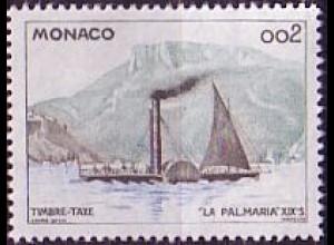 Monaco Mi.Nr. P 60 Postbeförderung, Dampfer La Palmaria (0,02)