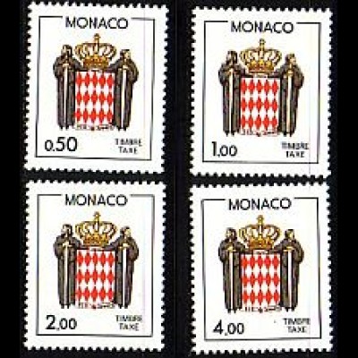 Monaco Mi.Nr. P 87-90 Landeswappen (4 Werte)