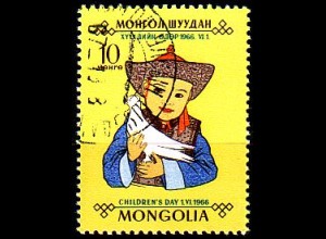 Mongolei Mi.Nr. 445 Tag des Kindes, Kind mit Taube (10)