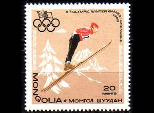 Mongolei Mi.Nr. 475 Olympische Winterspiele 1968 Grenoble, Skispringen (20)