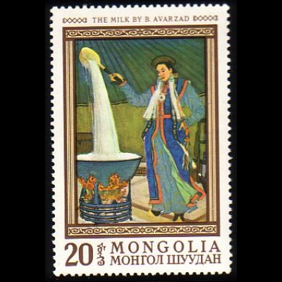 Mongolei Mi.Nr. 506 Gemaelde Milch von Avarzad (20)