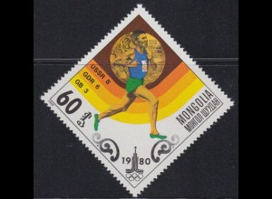 Mongolei Mi.Nr. 1306 Olympische Sommerspiele Moskau, Medaillen Laufen (60)
