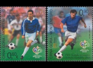 Montenegro Mi.Nr. 118-19 Fußball WM 2006 Deutschland (2 Werte)