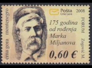 Montenegro Mi.Nr. 170 Marko Miljanov, Freischärler, Schriftsteller (0,60)