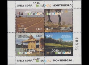 Montenegro Mi.Nr. H-Blatt 7 Tourismus, Landschaften (mit MiNr.239-42)