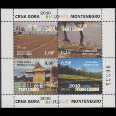 Montenegro Mi.Nr. H-Blatt 7 Tourismus, Landschaften (mit MiNr.239-42)