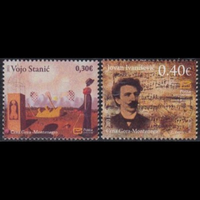 Montenegro Mi.Nr. 256-57 Kunst durch die Jahrhunderte (2 Werte)