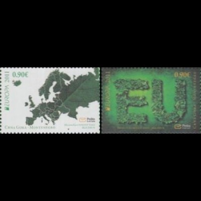 Montenegro Mi.Nr. 264-65 Europa 11, Der Wald (2 Werte)