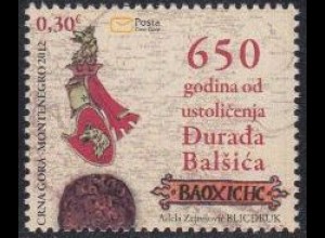 Montenegro Mi.Nr. 292 Thronbesteigung Fürst Djuradj I.Balsic, Wappen (0,30)