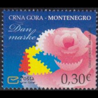 Montenegro Mi.Nr. 342 Tag der Briefmarke, Rose (0,30)