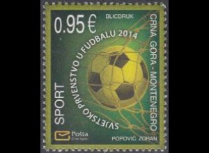 Montenegro Mi.Nr. 354 Fußball-WM 2014 Brasilien (0,95)