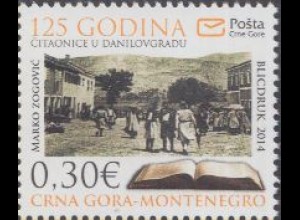 Montenegro Mi.Nr. 363 Bibliothek Danilovgrad, Straßenszene, Buch (0,30)