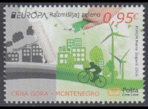 Montenegro Mi.Nr. 387 Europa 16, Umweltbewusst leben, Von Grau zu Grün (0,95)