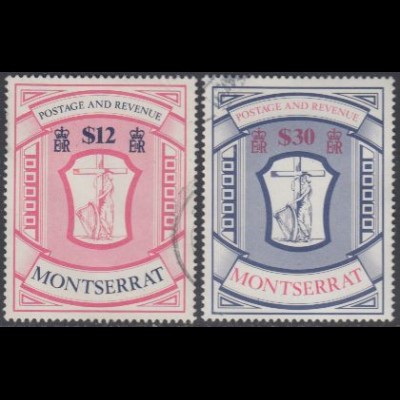 Montserrat Mi.Nr. 511-12 Freim. Wappen von Montserrat (2 Werte)