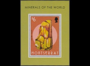 Montserrat Mi.Nr. Block 147 Mineralien, Auripigment