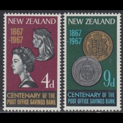 Neuseeland Mi.Nr. 454-55 100J. Neuseeländische Postsparkasse (2 Werte)
