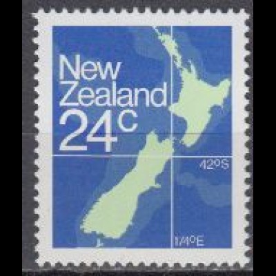 Neuseeland Mi.Nr. 840C Freim. Karte von Neuseeland (24)