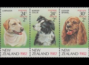 Neuseeland Mi.Nr. Zdr.849-51C Gesundheit, Hunde, Labrador, Collie, Spaniel 
