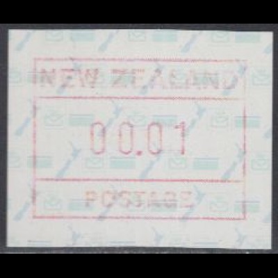 Neuseeland Mi.Nr. ATM 2 (00.01) Landkarte, Postemblem, Flagge 