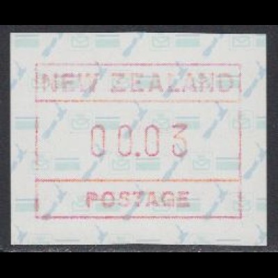 Neuseeland Mi.Nr. ATM 2 (00.03) Landkarte, Postemblem, Flagge 