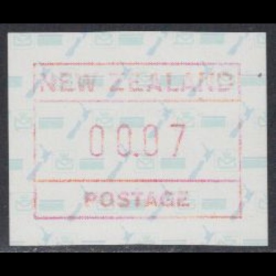 Neuseeland Mi.Nr. ATM 2 (00.07) Landkarte, Postemblem, Flagge 