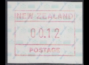 Neuseeland Mi.Nr. ATM 2 (00.12) Landkarte, Postemblem, Flagge 