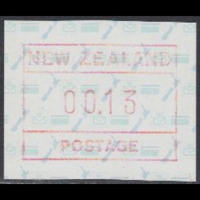 Neuseeland Mi.Nr. ATM 2 (00.13) Landkarte, Postemblem, Flagge 