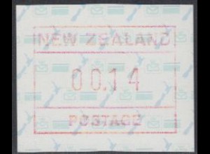 Neuseeland Mi.Nr. ATM 2 (00.14) Landkarte, Postemblem, Flagge 