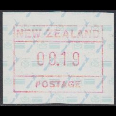 Neuseeland Mi.Nr. ATM 2 (00.19) Landkarte, Postemblem, Flagge 