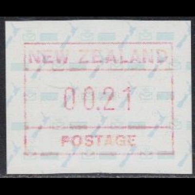 Neuseeland Mi.Nr. ATM 2 (00.21) Landkarte, Postemblem, Flagge 