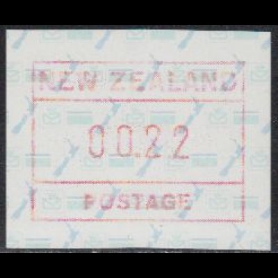 Neuseeland Mi.Nr. ATM 2 (00.22) Landkarte, Postemblem, Flagge 