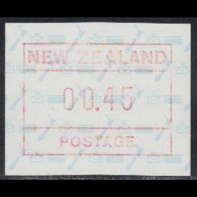 Neuseeland Mi.Nr. ATM 2 (00.45) Landkarte, Postemblem, Flagge 