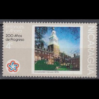 Nicaragua Mi.Nr. 1937 200 J. USA-Unabhängigkeit, Harvard-Universität 1976 (4)