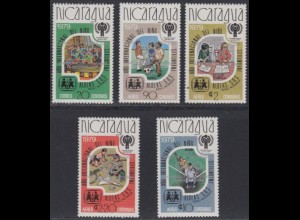 Nicaragua Mi.Nr. 2080-84b Olymp. Sommerspiele Moskau, Jahr des Kindes (5 Werte)