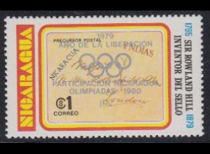 Nicaragua Mi.Nr. 2087b Olymp. Sommerspiele Moskau, Vorphil. Brief (1)