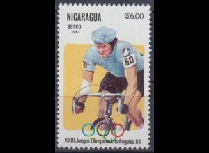 Nicaragua Mi.Nr. 2352 Olymp. Spiele Los Angeles 1984, Radfahren (6,00)